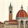 Icona magneti e ceramiche souvenir fiorentini