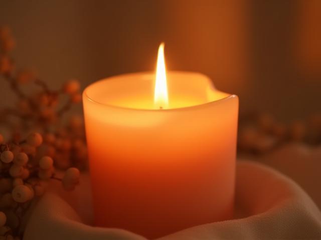 Candela artigianale profumata in evidenza